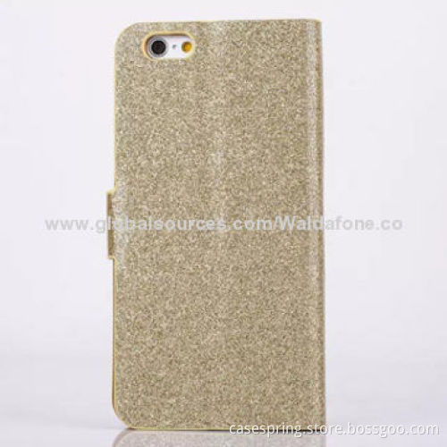 PU Leather Case for iPhone 6, with Silk Texture, Without Removing Skin